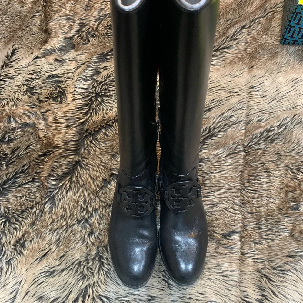 Tory Burch 7.5 Black Miller Pull On Boot Style 40372 Box & Dust Cover list $525